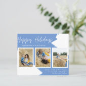 Budget Happy Holidays Fotokarten Abstrakt Moderne (Stehend Vorderseite)