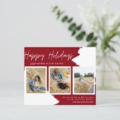 Budget Happy Holidays Fotokarten Abstrakt Moderne (Stehend Vorderseite)