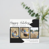Budget Happy Holidays Fotokarten Abstrakt Moderne (Stehend Vorderseite)