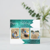 Budget Happy Holidays Fotokarten Abstrakt Moderne (Stehend Vorderseite)