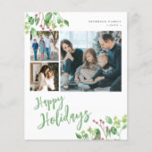 Budget Happy Holidays Green Foto Flyer (Vorne)