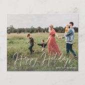 Budget Happy Holidays Modernes Script Foto 2 (Vorderseite)