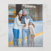 Budget Happy Holidays Modernes Script Foto 2 Verti (Vorderseite)