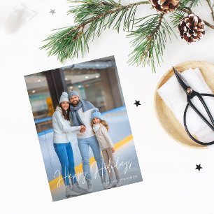 Budget Happy Holidays Modernes Script Foto 2 Verti Flyer