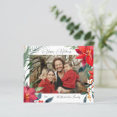Budget Happy Holidays Poinsettia Foto (Stehend Vorderseite)