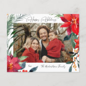 Budget Happy Holidays Poinsettia Foto (Vorderseite)