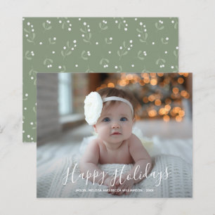 Budget Happy Holidays Skript Weihnachtsfotokarte