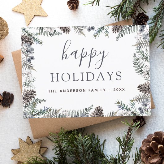 Budget Happy Holidays Weihnachten Dusty Blue