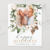 Budget Happy Holidays Weihnachtsgrün Foto Fly Flyer (Vorne)