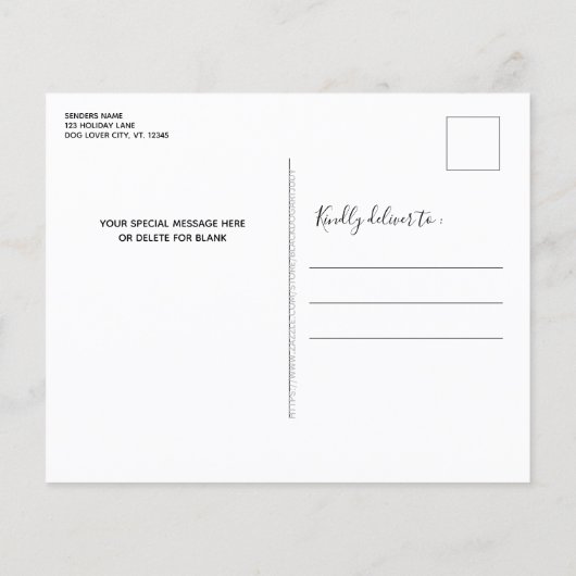 Budget Happy HOWLidays Dog Lover Christmas Postcar (Rückseite)