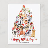 Budget Happy HOWLidays Dog Lover Christmas Postcar (Vorderseite)