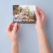 Budget Happy New Year Einfach 1 Foto-Karte Flyer (Gruppe)