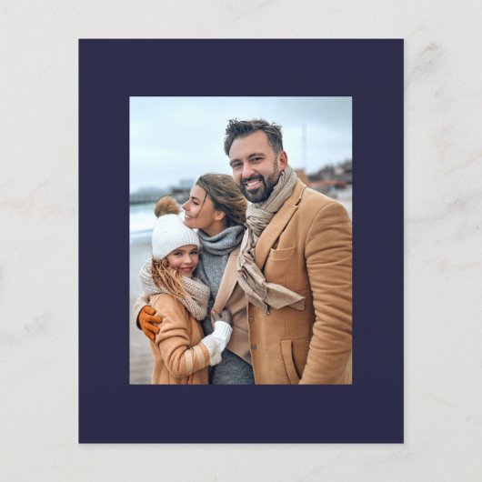 Budget Happy New Year Elegante Script Foto Card Flyer (Hinten)