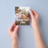 Budget Happy New Year Moderne Typografie Foto-Kart Flyer (Gruppe)