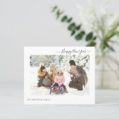 Budget Happy Silvester 2 Foto Ferienkarte (Stehend Vorderseite)