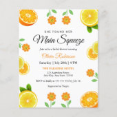 Budget Haupt Squeeze Citrus Brautparty Einladung (Vorderseite)