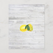 Budget Haupt Squeeze Lemon Baby Dusche Einladung (Rückseite)