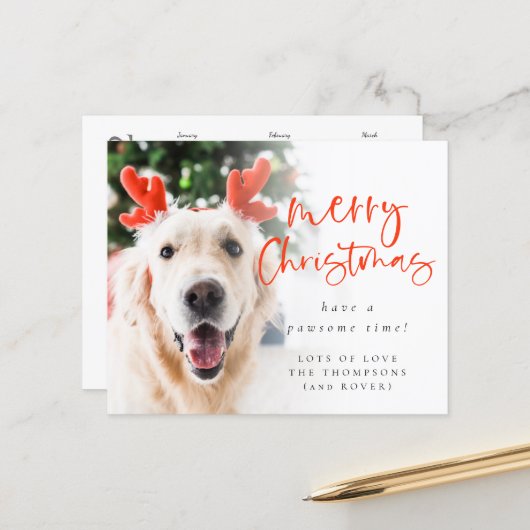 Budget Haustier Foto 2022 Kalender Frohe Weihnacht (Vorderseite/Rückseite Beispiel)