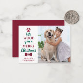 Budget Haustier Foto frohe Weihnachten vom Hund Mitteilungskarte (Vorderseite/Rückseite Beispiel)