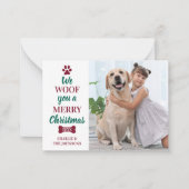 Budget Haustier Foto frohe Weihnachten vom Hund Mitteilungskarte (Vorderseite)