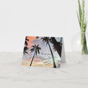 Budget Hawaii-Sonnenuntergang Dankeskarte