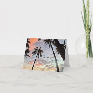 Budget Hawaii-Sonnenuntergang Dankeskarte