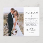 Budget Heart Foto Collage Wedding Danke Karte (Rückseite)