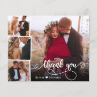Budget Heart Foto Collage Wedding Danke Karte