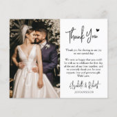 Budget Heart Foto Wedding Vielen Dank Script Flyer (Vorne)
