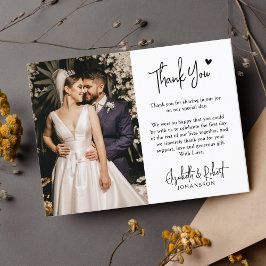 Budget Heart Foto Wedding Vielen Dank Script Flyer