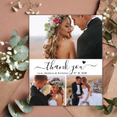 Budget Heart Script Collage Wedding Vielen Dank Flyer