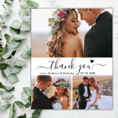 Budget Heart Script Collage Wedding Vielen Dank Flyer