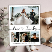 Budget Heart Script Foto Hochzeit Danke Karte