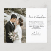 Budget Heart Script Wedding Vielen Dank Flyer (Hinten)