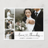 Budget Heart Script Wedding Vielen Dank Flyer (Vorne)