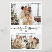 Budget Heft Script 3 Foto Collage Weihnachtskarte (Vorderseite)