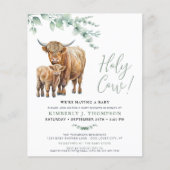 Budget Heilige Kuh Boho Greenery Highland Baby Sho (Vorderseite)