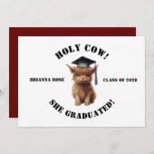 Budget Heilige Kuh! Einladung des Abschlusses (Vorne/Hinten)