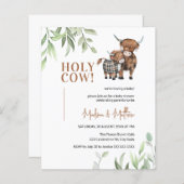 Budget Heilige Kuh Rustikale Farm Baby Dusche einl (Vorne/Hinten)