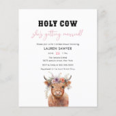 Budget Heilige Kuh Western Cowgirl Brautparty Flyer (Vorne)