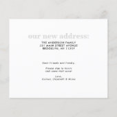 Budget Hello New Zuhause Address Foto Moving Card (Rückseite)