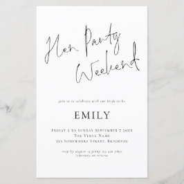 Budget Hen Party Script Itinerary Weekend Einladun