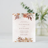 Budget Herbst-Blumen-Botanik Save The Date (Stehend Vorderseite)