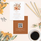 Budget Herbst floraler QR-Code Hochzeit speichern