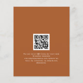 Budget Herbst floraler QR-Code Hochzeit speichern (Rückseite)