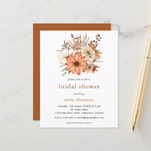 Budget Herbst Florals Bridal Dusche Einladung