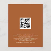 Budget Herbst Florals QR Code Hochzeitsempfang (Rückseite)