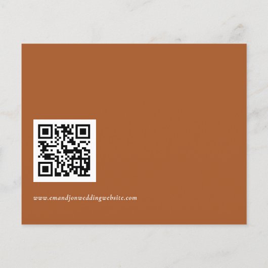 Budget Herbst Florals QR-Code Hochzeitsonline UAWG (Rückseite)