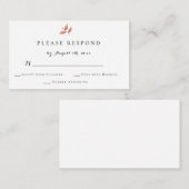 Budget Herbst Hochzeit im Herbst RSVP Karten (Vorne/Hinten)