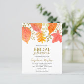 Budget Herbst lässt Bridal Dusche Einladung (Stehend Vorderseite)